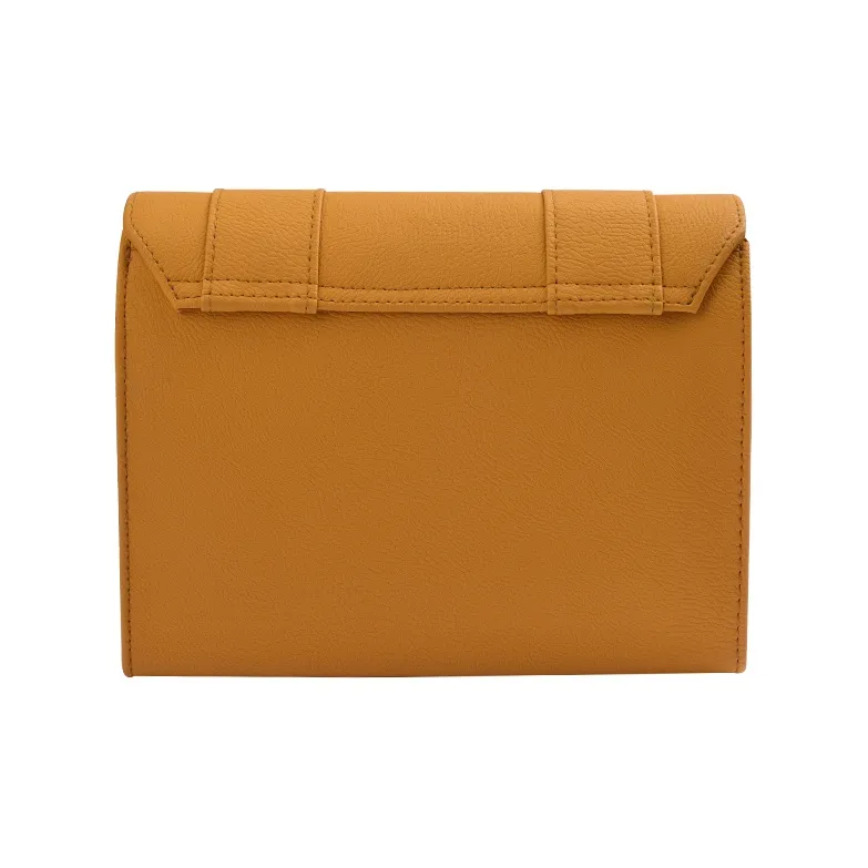 MERIMIES PVC Niche Design Urban Chic Style Shoulder Bag Regular Women's Mustard Yellow-3