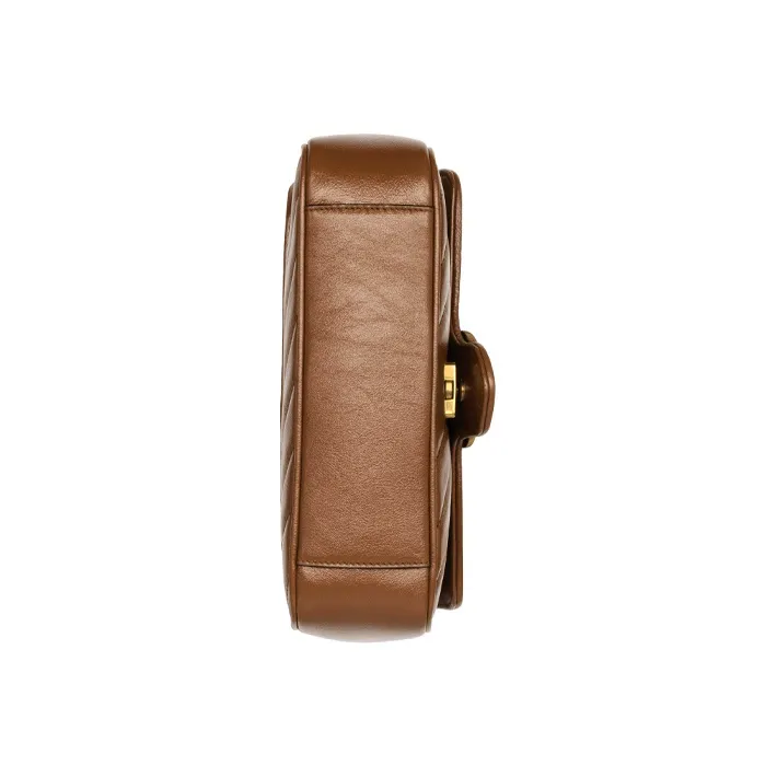 GUCCI GG Marmont Leather Crossbody Bag, Shoulder Bag Women's Brown-6