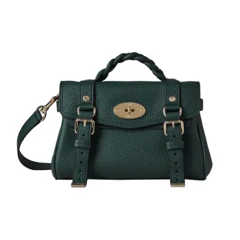 Mulberry Cow Leather Handbag Mini Women's Green