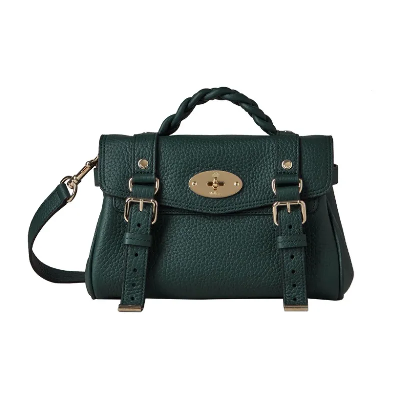 Mulberry Cow Leather Handbag Mini Women's Green-0