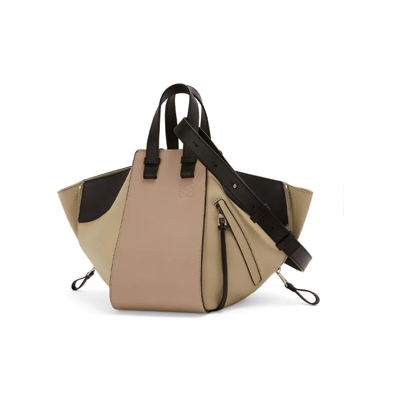 LOEWE Hammock Calfskin Handbags Shoulder Bag Crossbody Bag Small Size Women's Black/Beige Brown-1