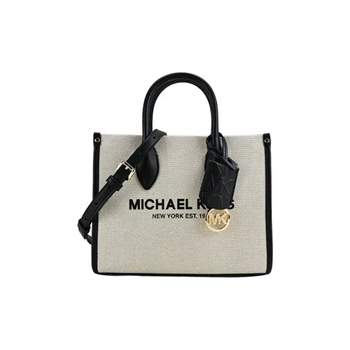 MICHAEL KORS Mirella Canvas Canvas Bag Tote Bag Shopping Bag Handbag Large Size Women's Black