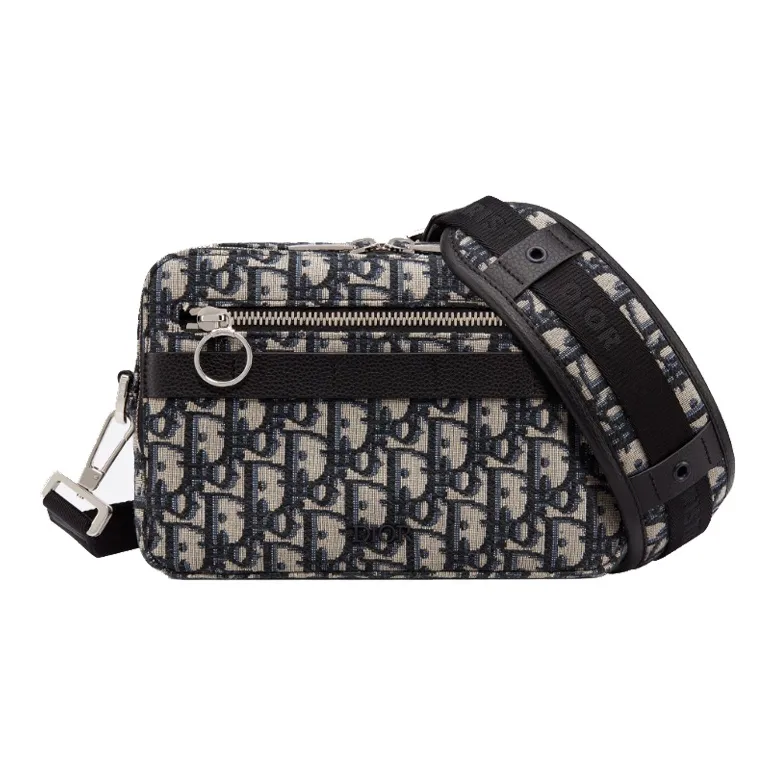DIOR Oblique Jacquard With Cow Leather Crossbody Bag, Shoulder Bag Men's-0