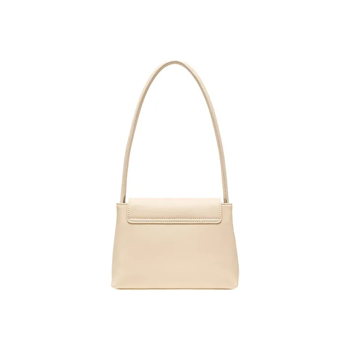 VANESSA HOGAN Cow Leather Handbag, Shoulder Bag Regular Women's Ecru-2