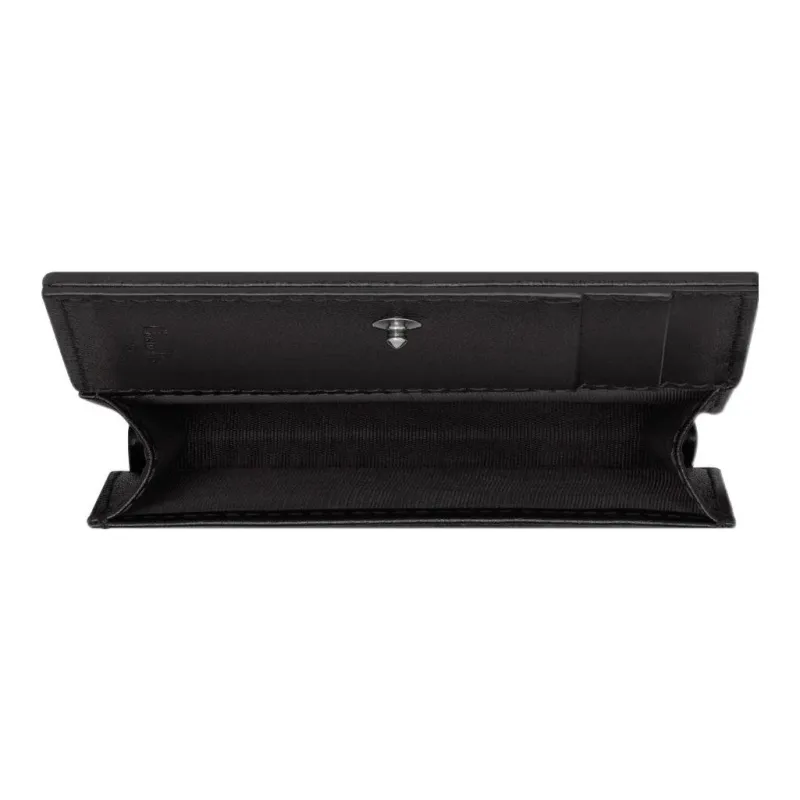 DIOR Lady Dior Sheepskin Card Clip Money Clip Card Holder Women's Black-3