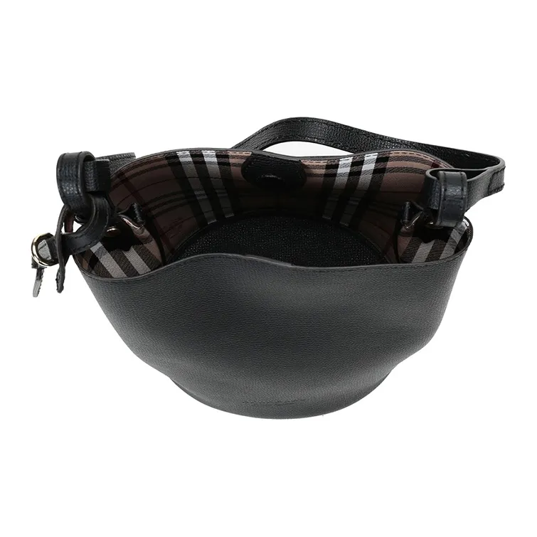 Burberry Leather Bucket Bags Crossbody Bag Shoulder Bag Women's Black-3