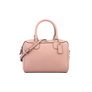 COACH Bennett Leather Boston Bag Shoulder Bag Crossbody Bag Handbag Small Size Women's Light Pink