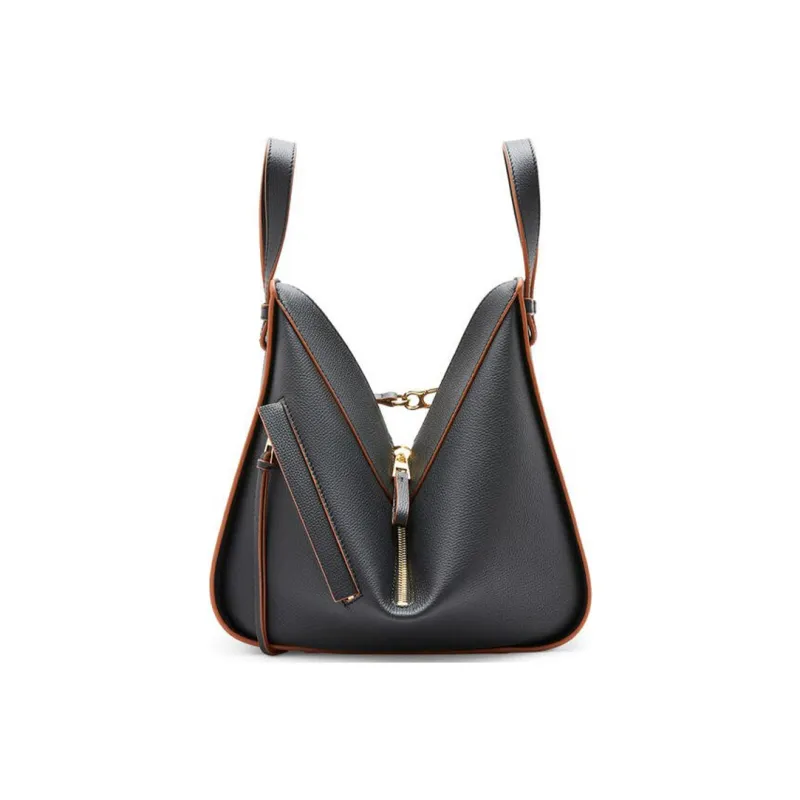 LOEWE Hammock Cow Leather Handbags Shoulder Bags Small Size Women's Black-2