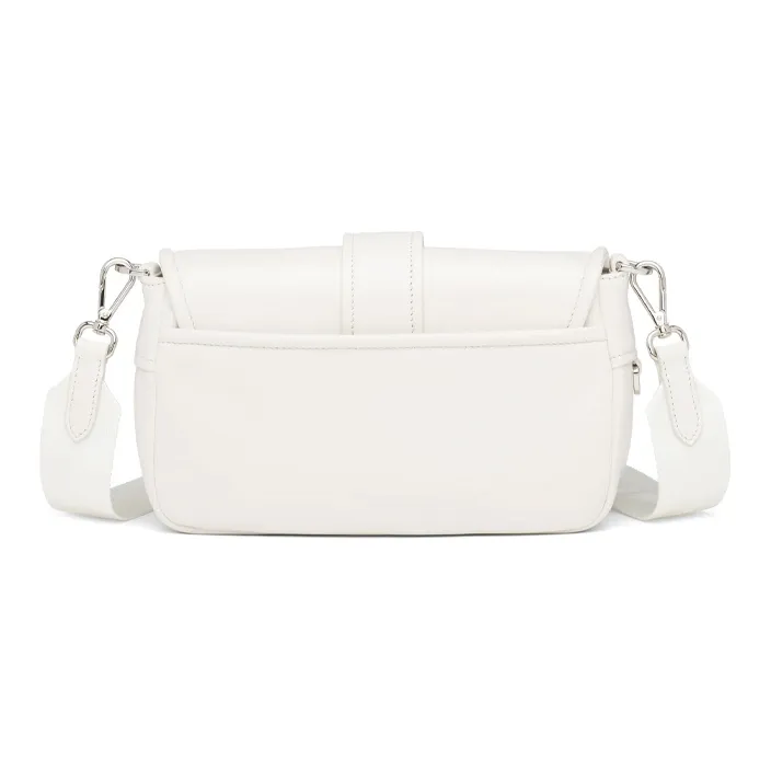 PRADA Recycled Nylon With Sheepskin Techwear Flap Bag Crossbody Bag Shoulder Bag Women's White-2