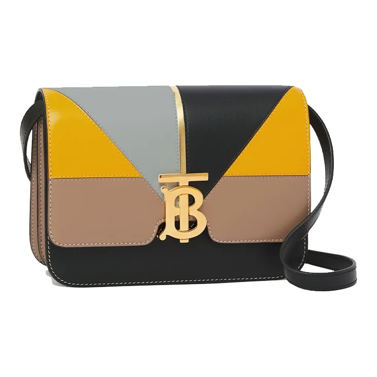 Burberry Calfskin Small Square Bag Shoulder Bag Crossbody Bag Small Size Women's Multicolor-1