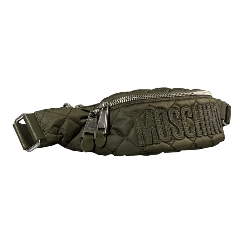 MOSCHINO Cotton Fanny Pack Unisex Army Green-1