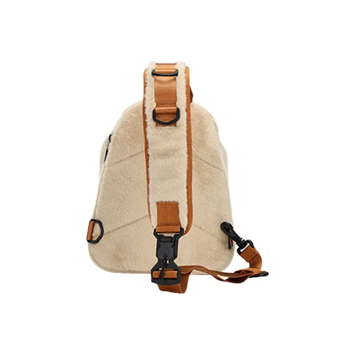 FILA FUSION White Mountaineering Collaboration Fabric Sling Bag Regular Women's Beige Brown-3