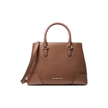 MICHAEL KORS MK Crosby Pebbled Leather Handbag Shoulder Bag Crossbody Bag Women's Dark Brown