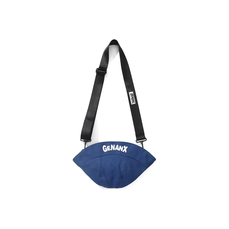 GENANX Cotton Dumpling Bag, Shoulder Bag, Crossbody Bag Regular Unisex Black/Yellow/Blue-6