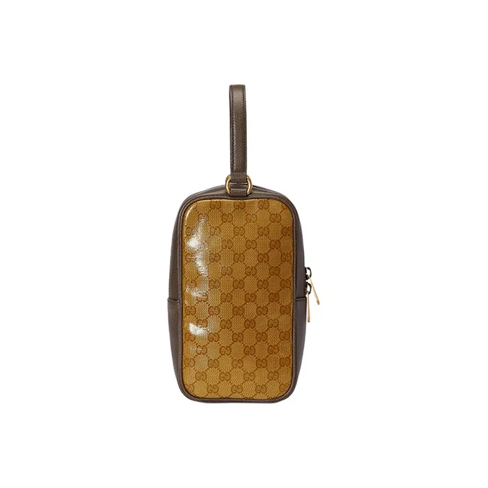 GUCCI Adidas Adidas Collaboration Limited Edition Canvas Small Square Bag Handbags Mini Men's Yellow Brown-3