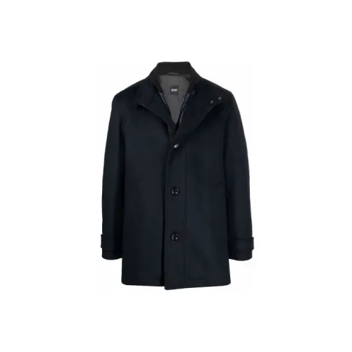 HUGO BOSS Coats Men Blue