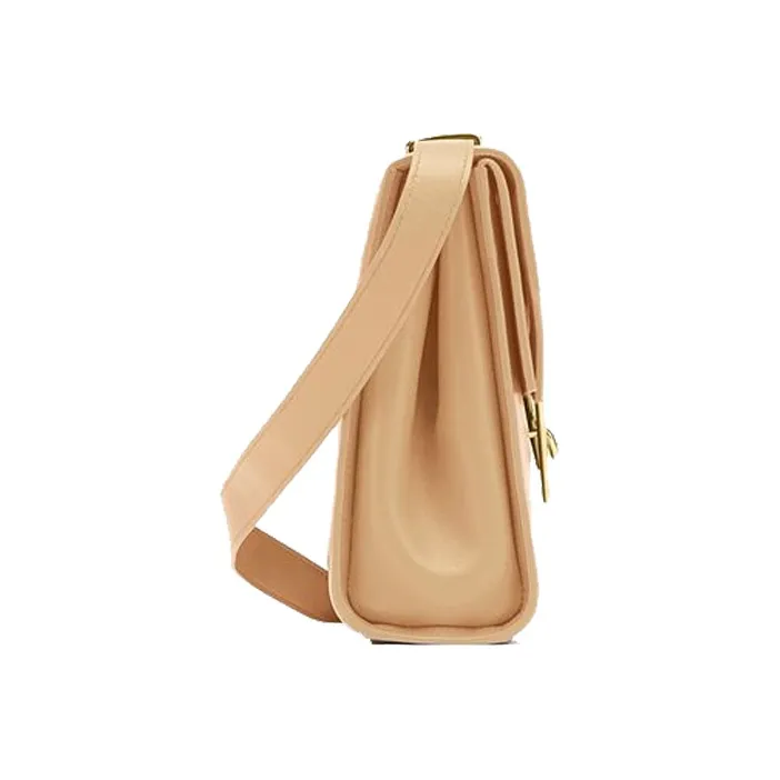 Bottega Veneta Cow Leather Shoulder Bag, Crossbody Bag Women's Almond-1