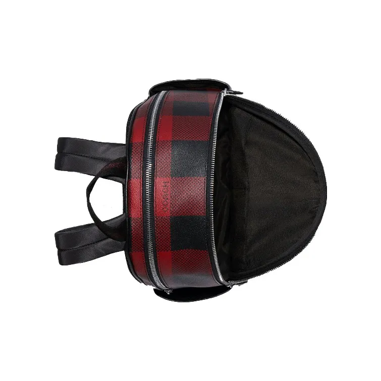 COACH Court Canvas Backpack Regular Women's Black Red-2