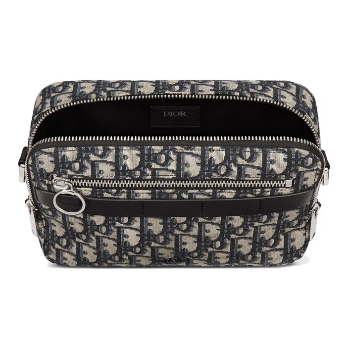 DIOR Oblique Jacquard With Cow Leather Crossbody Bag, Shoulder Bag Men's-3