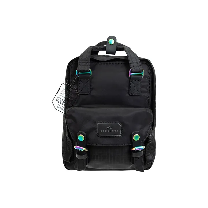 Doughnut Nylon Fabric Handbag, Laptop Bag, Backpack Regular Unisex Cool Black-0