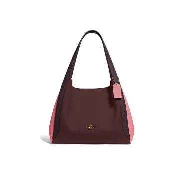COACH Hadley Leather Shoulder Bag Crossbody Bag Shoulder Bag Handbag Large Size Women's Purple Pink Multicolor