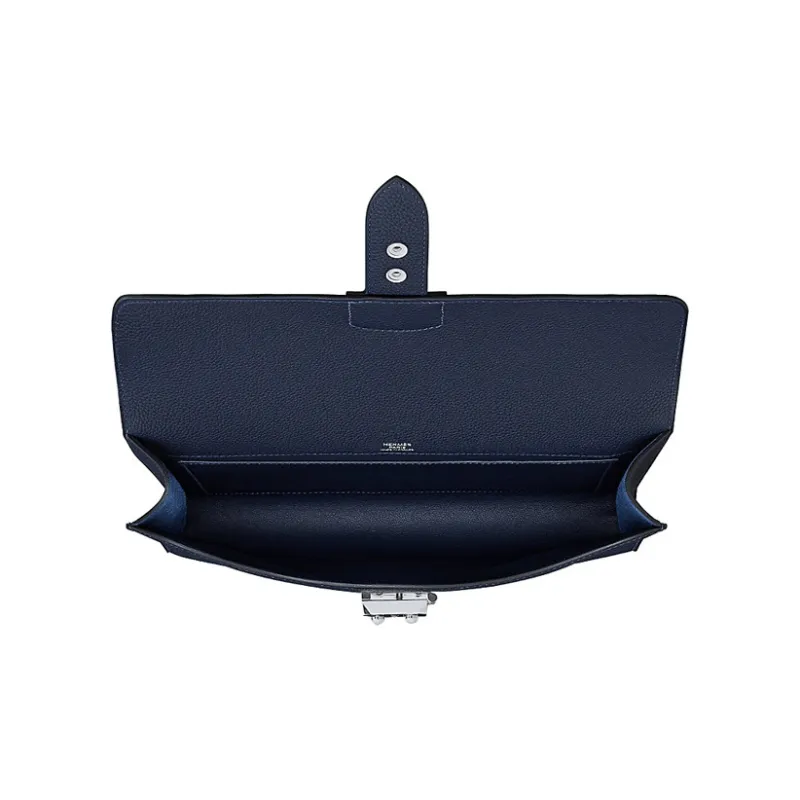 HERMES Sac A Depeches Togo Calfskin Courier Bag Shoulder Bag Crossbody Bag Regular Men's 2Z Bleu Nuit Midnight Blue-3