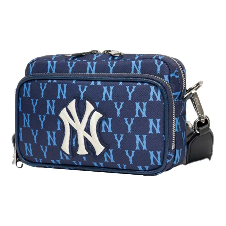 MLB Monogram Collection Polyester Combo Bag, Shoulder Bag, Crossbody Bag Mini Unisex Dark Blue-1
