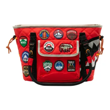 SPRAYGROUND PU Basket Bag, Tote Bag, Shopping Bag, Shoulder Bag, Handbag Regular Unisex Red