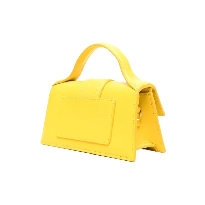 Jacquemus Leather Shoulder Bag, Crossbody Bag, Handbag Women's Yellow-1