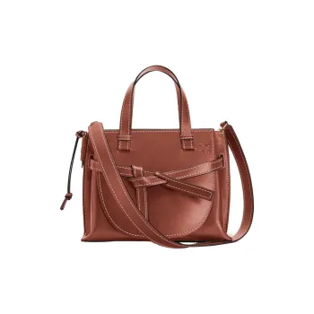 LOEWE Gate Calfskin Shoulder Bag Crossbody Bag Handbag Small Size Women's Rusty