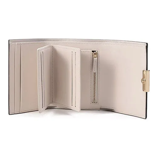 FENDI Leather Wallet Women's Ecru-6