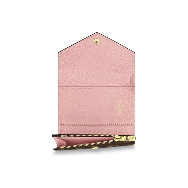 LOUIS VUITTON Wallet Zoe Monogram Rose Ballerine-4