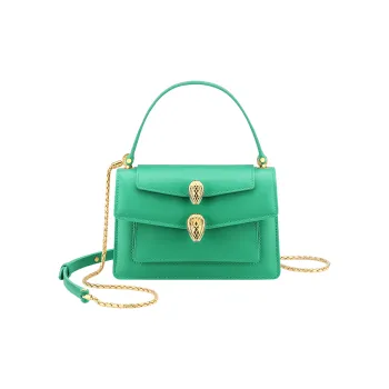 BVLGARI Alexander King Collaboration Calfskin Shoulder Bag Crossbody Bag Handbag Women's Green