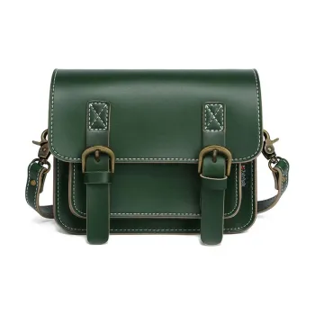 Zatchels Microfiber Synthetic Leather Satchel Bag Messenger Bag Crossbody Bag Shoulder Bag Regular Women's Green
