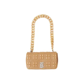 Burberry Small Lola Quilted Leather Shoulder Bag Nude