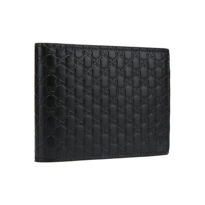 GUCCI MicroGUCCIssima Bifold Wallet MicroGUCCIssima Black-1