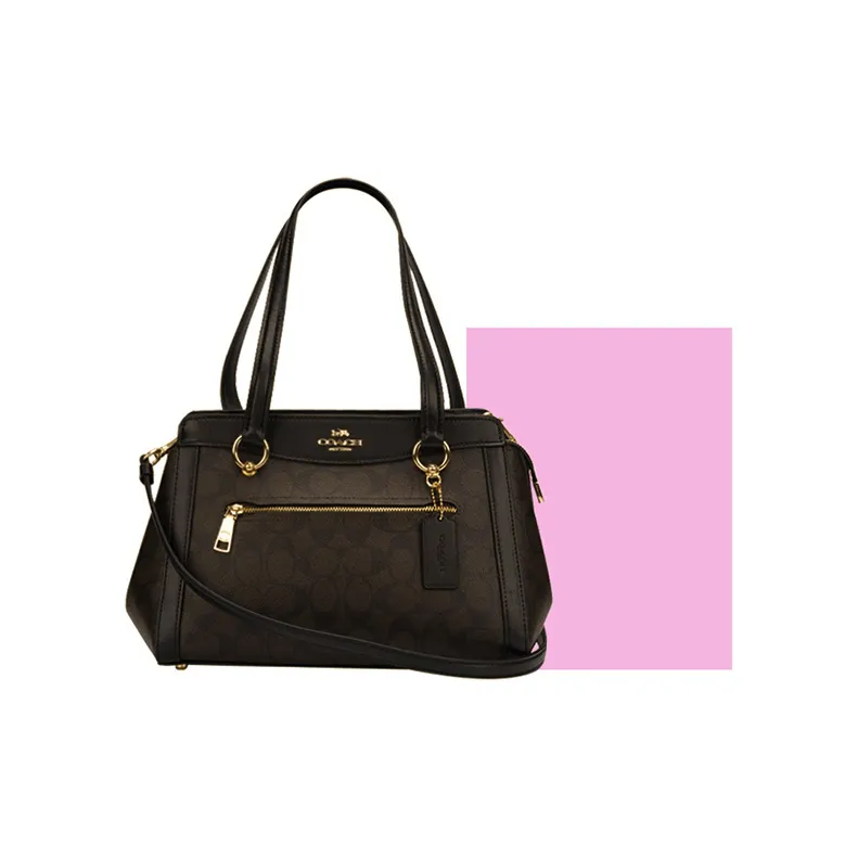 COACH Kailey Leather Crossbody Bag, Shoulder Bag, Handbag Medium Size Women's Dark Brown & Black-3