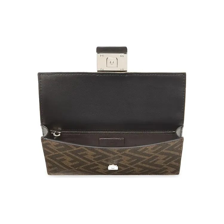FENDI Baguette Canvas With Leather Baguette Bag, Clutch, Shoulder Bag, Crossbody Bag Regular Men's Brown/Beige-7
