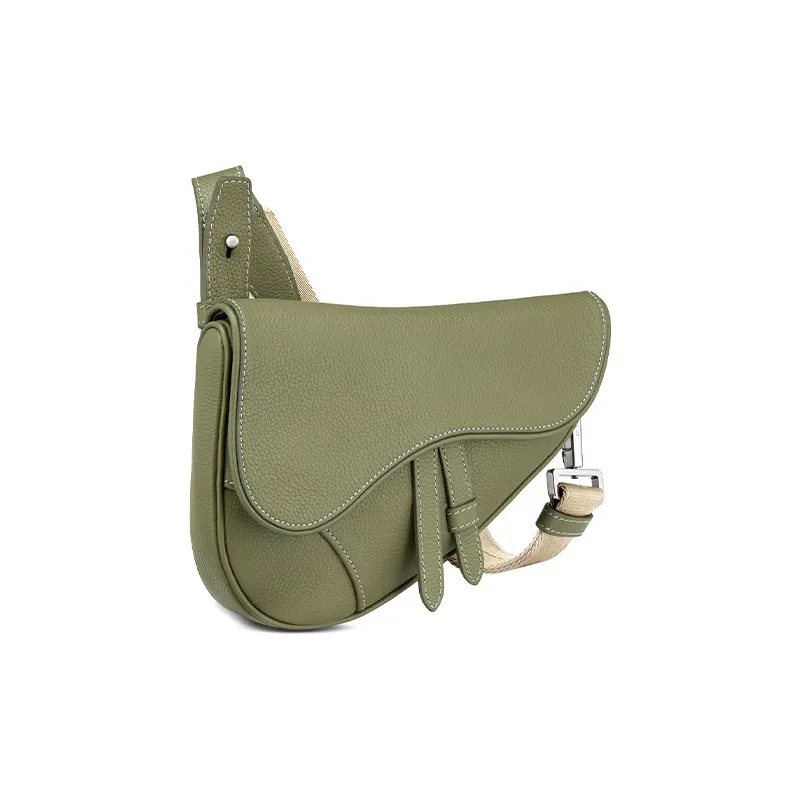 DIOR Saddle Grained Calfskin Saddle Bag Shoulder Bag Crossbody Bag Men's Avocado Green-1