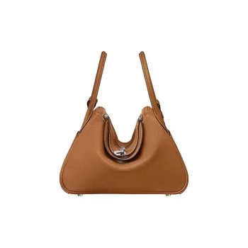 HERMES Lindy Evercolor Calfskin Handbag, Shoulder Bag Women's