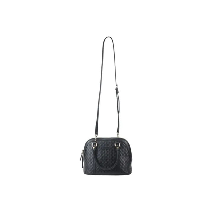 GUCCI Dome Shoulder Bag Medium GUCCIssima Black-3