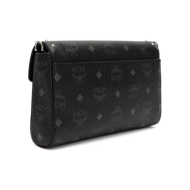 MCM Millie Visetos Artificial Leather Shoulder Bag, Crossbody Bag Women's Black-2