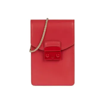 Furla Cow Leather Crossbody Bag Women's Red