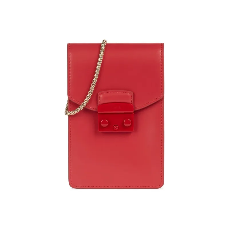 Furla Cow Leather Crossbody Bag Women's Red-0