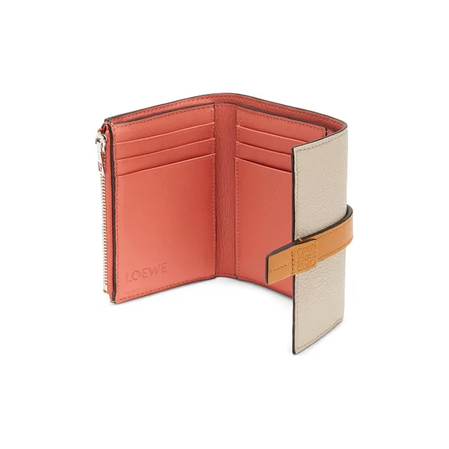 LOEWE Grained Calfskin Wallet Women's Oat-1