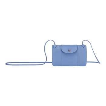 LONGCHAMP Le Pliage Cuir Leather Shoulder Bag Crossbody Bag Regular Women's Blue