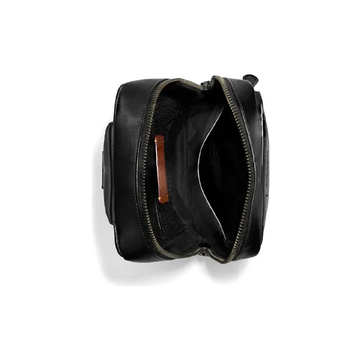 COACH Gotham Canvas With Leather Fanny Pack Men's Black & Brown Monogram-1