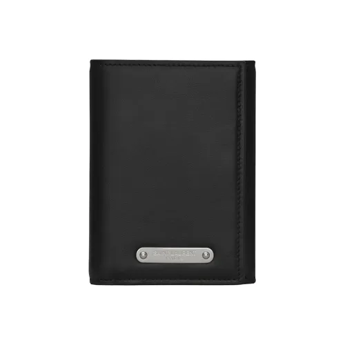 SAINT LAURENT Cow Leather Tri-Fold from Regular Men's Black