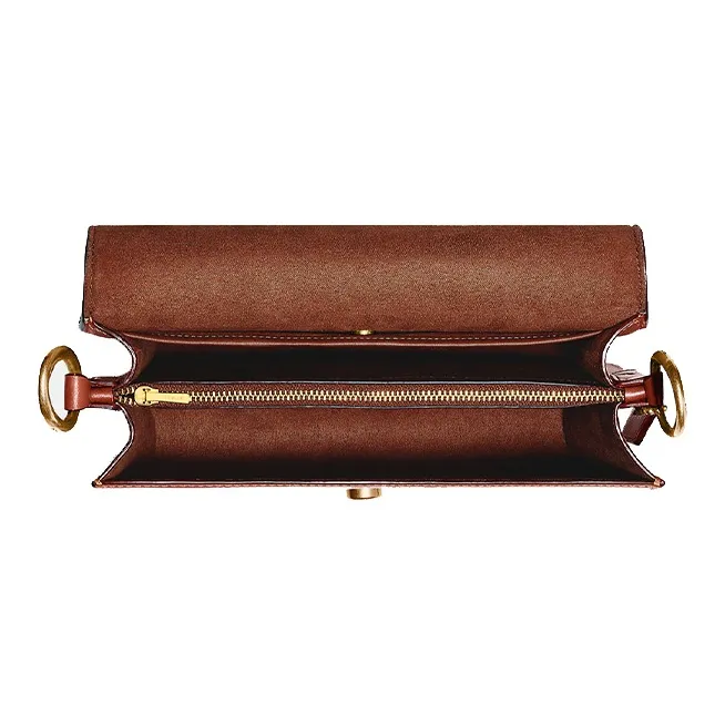 COACH Beat Leather Shoulder Bag, Crossbody Bag, Handbag Regular Women's Brick Red-2
