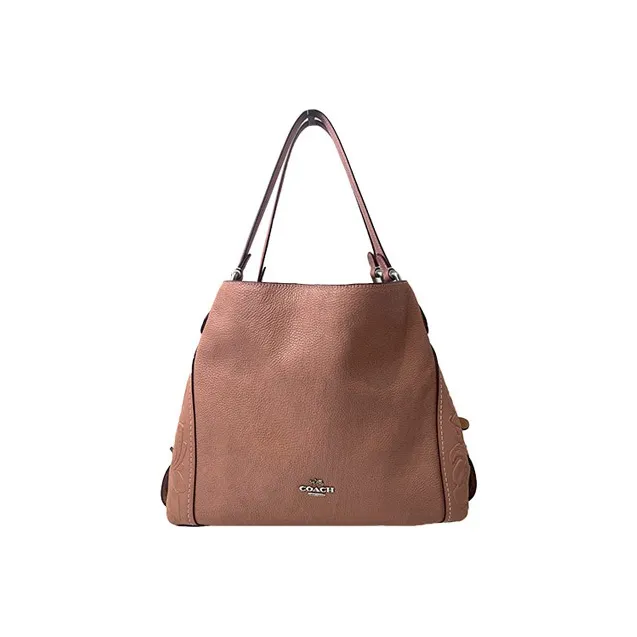 COACH Edie Cow Leather Shoulder Bag, Handbag Women's Pink-2